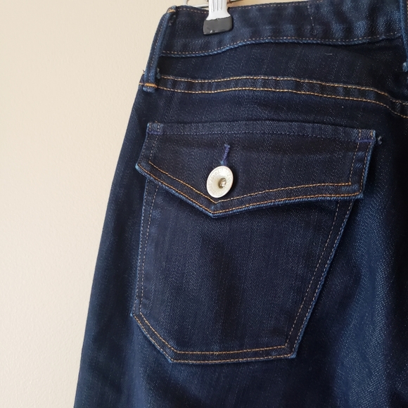 AMI Dark Blue Flare Jeans Low Rise - Picture 6 of 10